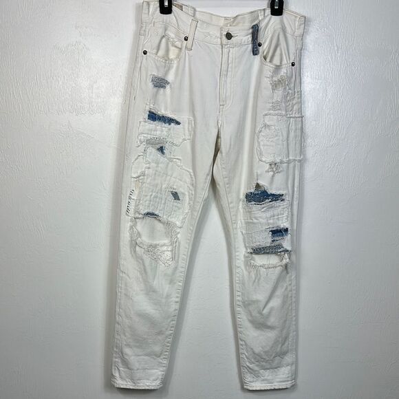 Ralph Lauren Astor Slim Boyfriend Jeans With Distressed Detailing Size 28 - Picture 1 of 9